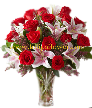 FV015 แจกันดอกไม้สด(แจกันคริสตัส)